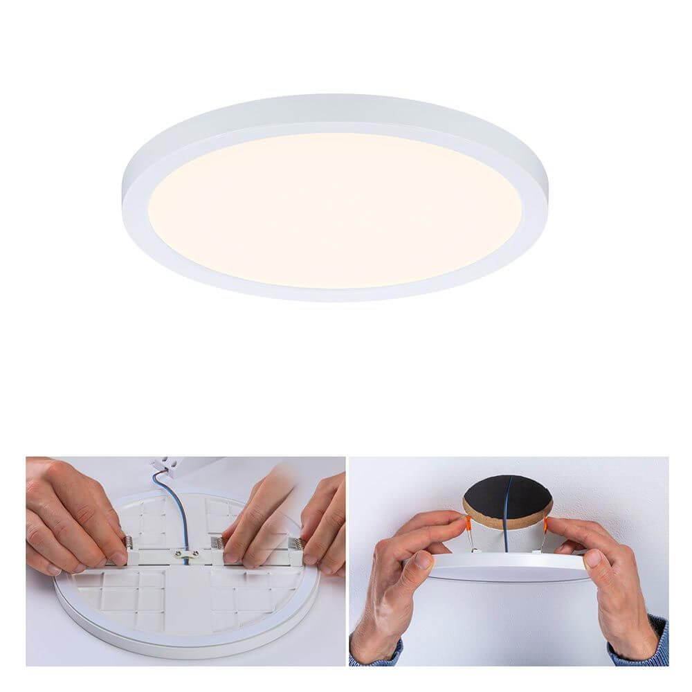 VariFit LED Decken-Einbaupanel Areo mit 3-Stufen-Dimmer, runde Deckenleuchte mit Installationsteilen und Dimmer-Funktion.