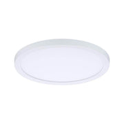 VariFit LED Areo ceiling recessed panel with 3-step dimmer in a round, flat design, white.
