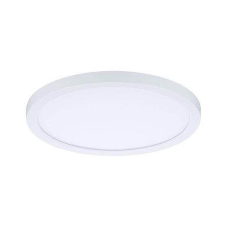 VariFit LED Decken-Einbaupanel Areo mit 3-Stufen-Dimmer in rundem, flachem Design, weiß.