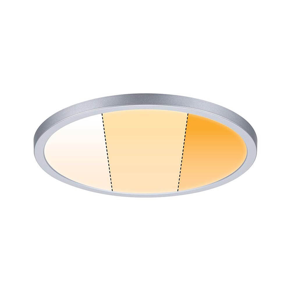 VariFit LED Einbaupanel Areo Ø 23cm CCT-Dimmbar Chrom-Matt mit verschiedenen Lichtfarben