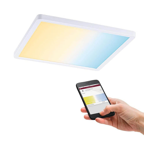 VariFit Areo LED Einbaupanel Smart Home Zigbee CCT-Dim IP44 - eckiges 230x230 mm Tunable White Panel mit App-Steuerung