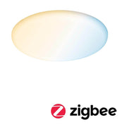 VariFit LED recessed panel Smart Home Zigbee Veluna Ø 21.5 cm in an oval shape with dimmable light.