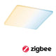 VariFit LED Einbaupanel Smart Home Zigbee Veluna Satiniert mit homogenen Lichtfläche und satinierter Oberfläche.
