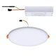 VariFit LED Einbaupanel Smart Home Zigbee Veluna Ø 18,5cm mit Zubehör und Installationselementen.