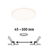 Varifit LED -asennuspaneeli Veluna Ø 12,5 cm pyöreä satiini