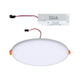 VariFit LED Einbaupanel Veluna Ø 18,5cm Satiniert IP44 mit Steuergerät und Anschlussleitern.