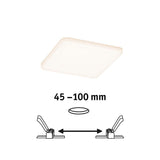 VariFit LED Einbaupanel Veluna quadratisch, einstellbar von 45 bis 100 mm, für flexiblen Einbau.