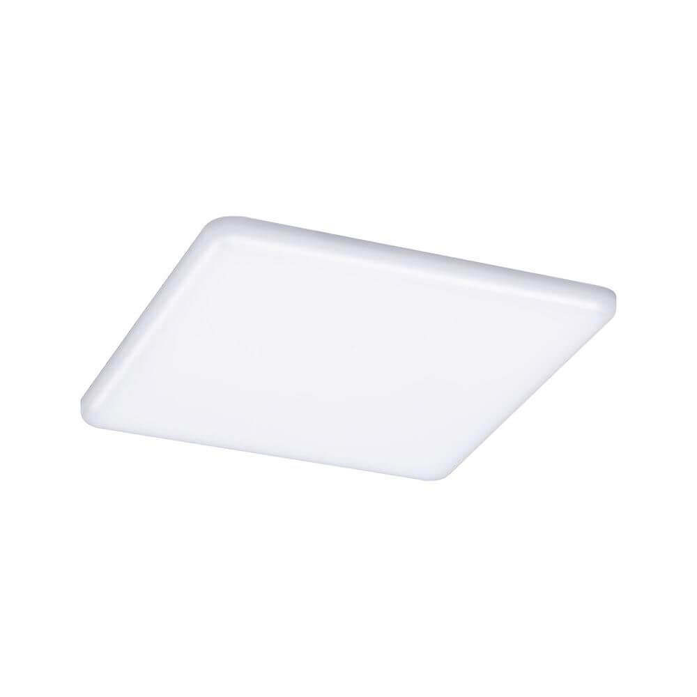 VariFit LED Einbaupanel Veluna Eckig CCT-Switch in Weiß, randloses Design für Badezimmer und Feuchtraum.