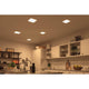 VariFit LED Einbaupanel Veluna Eckig CCT-Switch Weiß, Klar in moderner Küche mit gleichmäßiger Beleuchtung