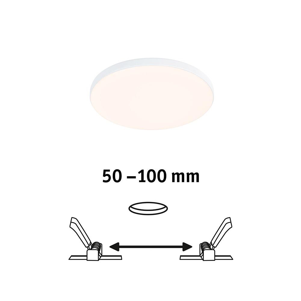 VariFit LED recessed panel Veluna Edge Ø 12cm White