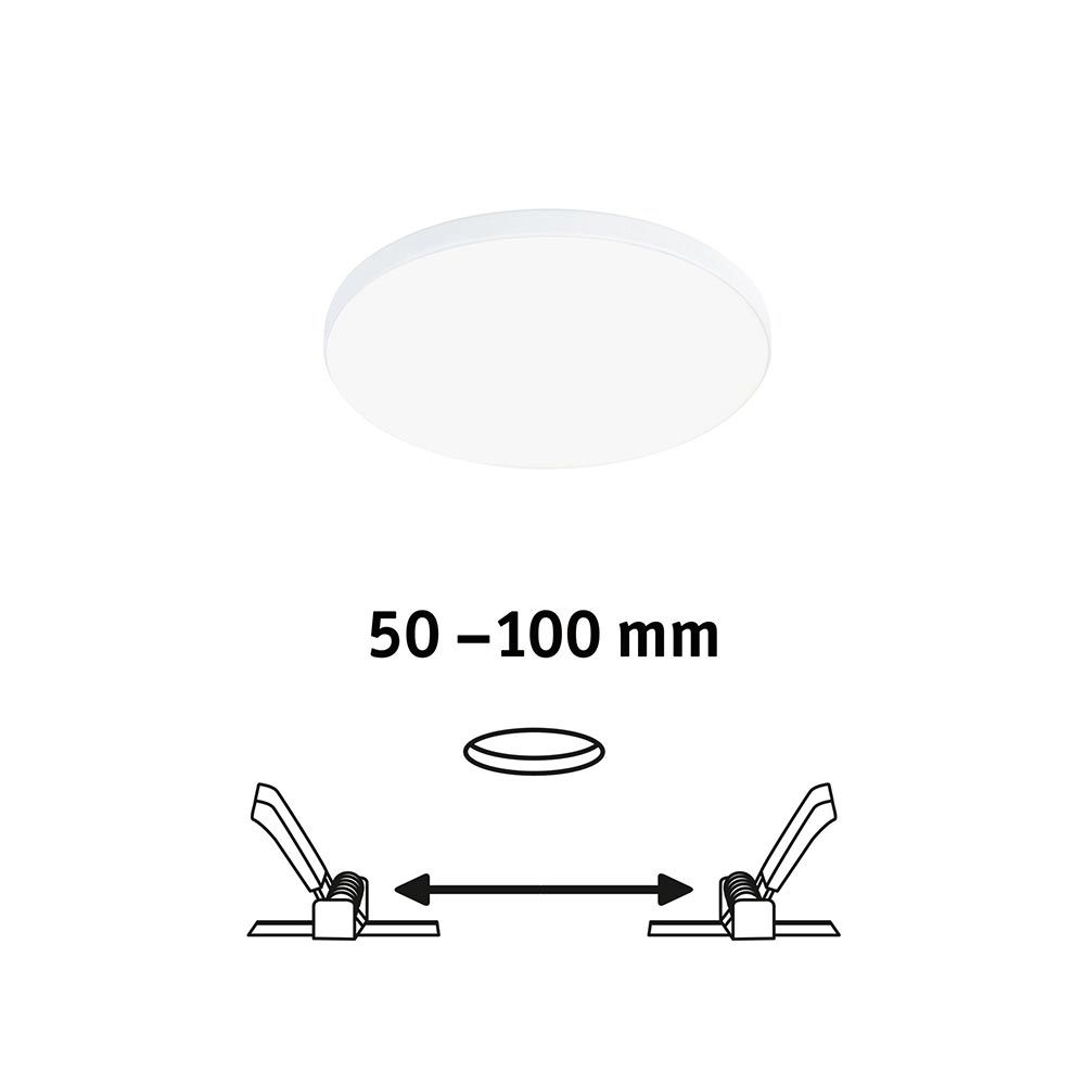 VariFit LED Einbaupanel Veluna Edge Ø 12cm in Weiß  Paulmann   