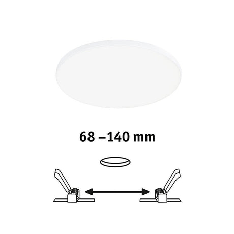 VariFit LED Einbaupanel Veluna Edge Ø 16cm Weiß Dimmbar