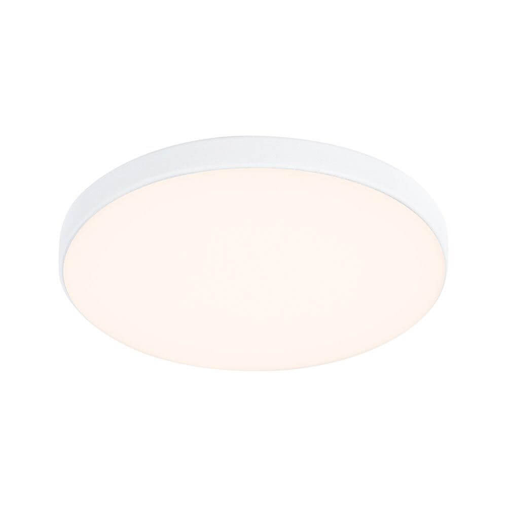 Dimmbares runde Einbaupanel Veluna VariFit Edge in Weiß mit modernem, rahmenlosem Design und 9cm Durchmesser.