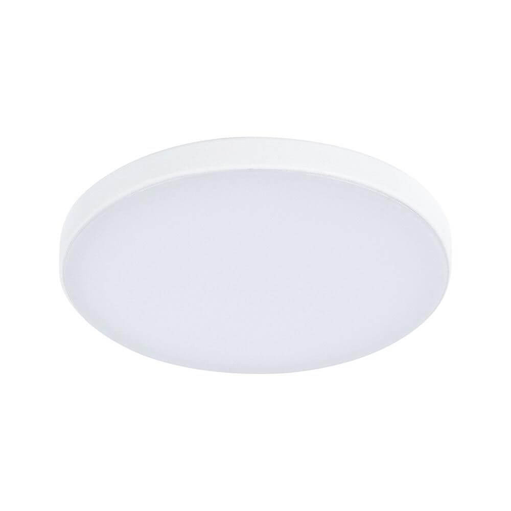 Dimmbares, rundes LED Einbaupanel Veluna VariFit Edge in Weiß, Ø 9cm, moderner, rahmenloser Look.