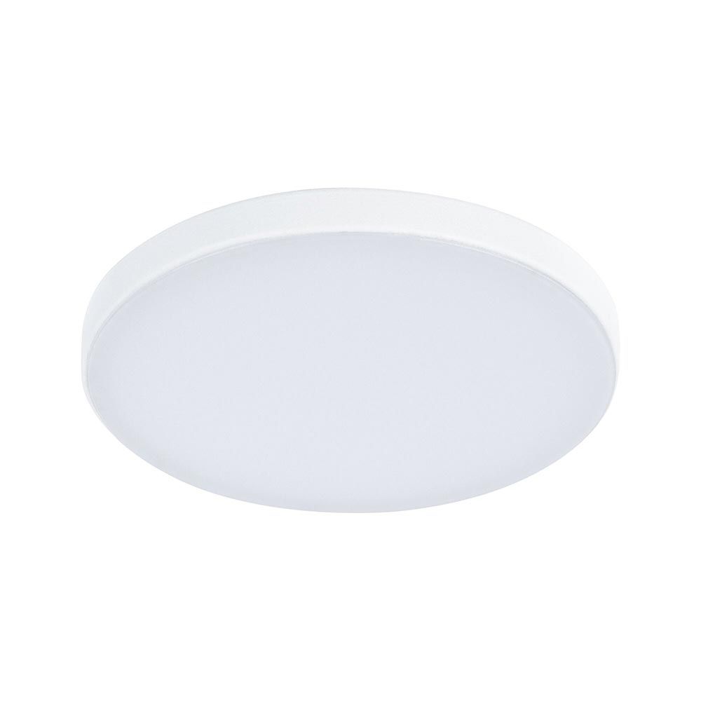 Rundes, dimmbares Einbaupanel Veluna VariFit Edge Ø 9cm in Weiß, modernes Design, IP44.