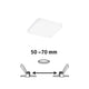 VariFit LED Einbaupanel Veluna Edge 4000K Dimmbar IP44 mit einstellbaren Klemmfedern von 50-70 mm.