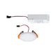 VariFit LED Einbaupanel Veluna Rund Ø 7,5cm Satin mit Anschluss und flexibler Montageoption.