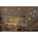 VariFit LED Einbaupanel Veluna mit 3-Stufen-Dimmer Eckig Satin in modernem Wohnraum-Design.