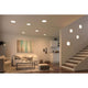 VariFit LED Einbaupanel Veluna mit 3-Stufen-Dimmer Eckig Satin in modernem Wohnraum.