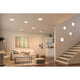 VariFit LED Einbaupanel Veluna mit 3-Stufen-Dimmer Eckig Satin in modernem Wohnraum.