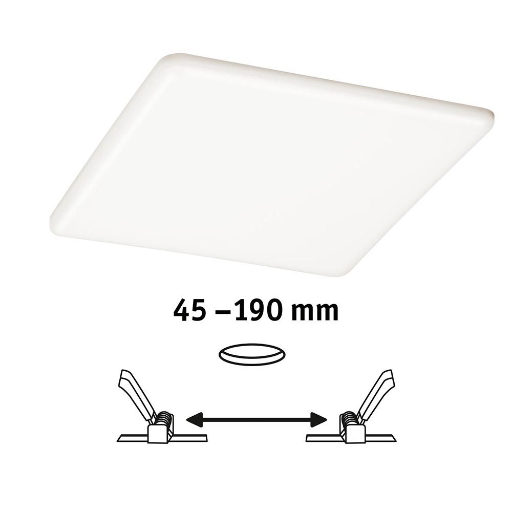 VariFit LED recessed panel Veluna with 3-stage dimmer satin