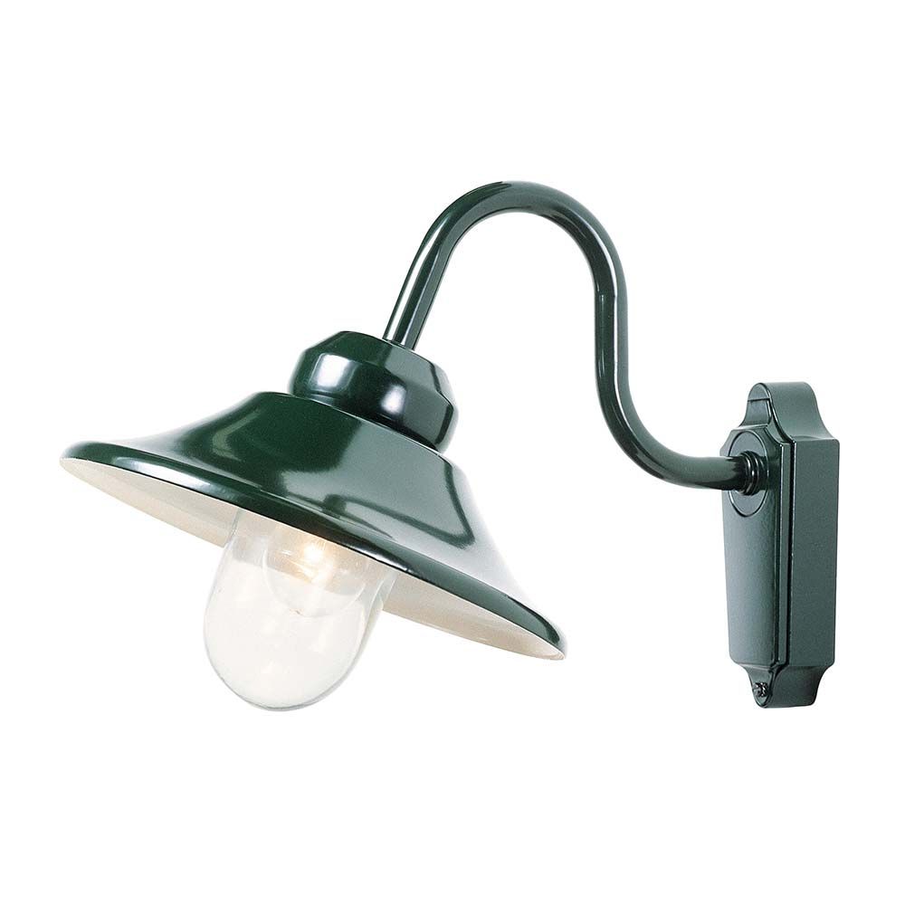 Vega outdoor wall light green, clear glass