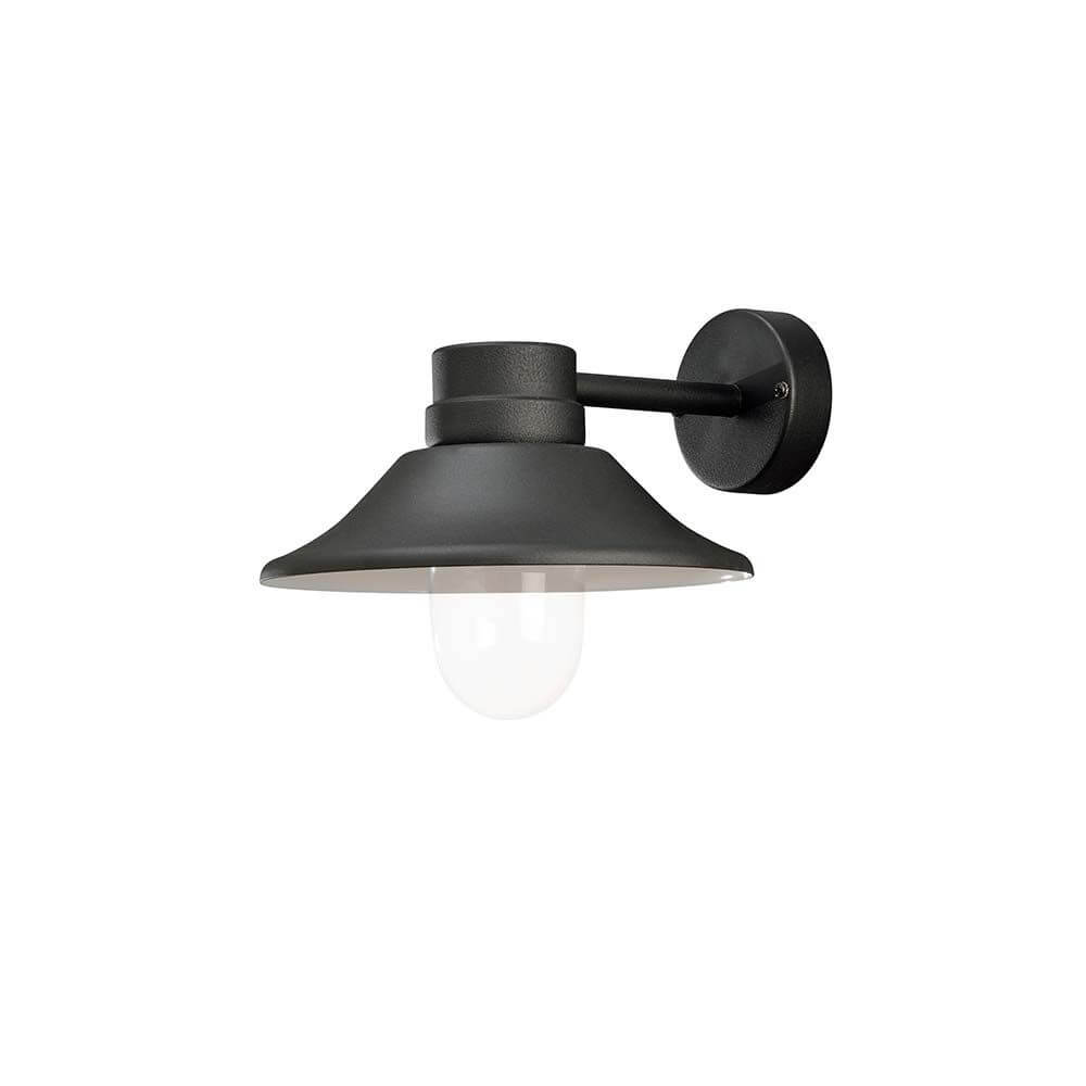 Zewnętrzna lampa ścienna LED Vega 700LM, 3000k czarne, przezroczyste szkło