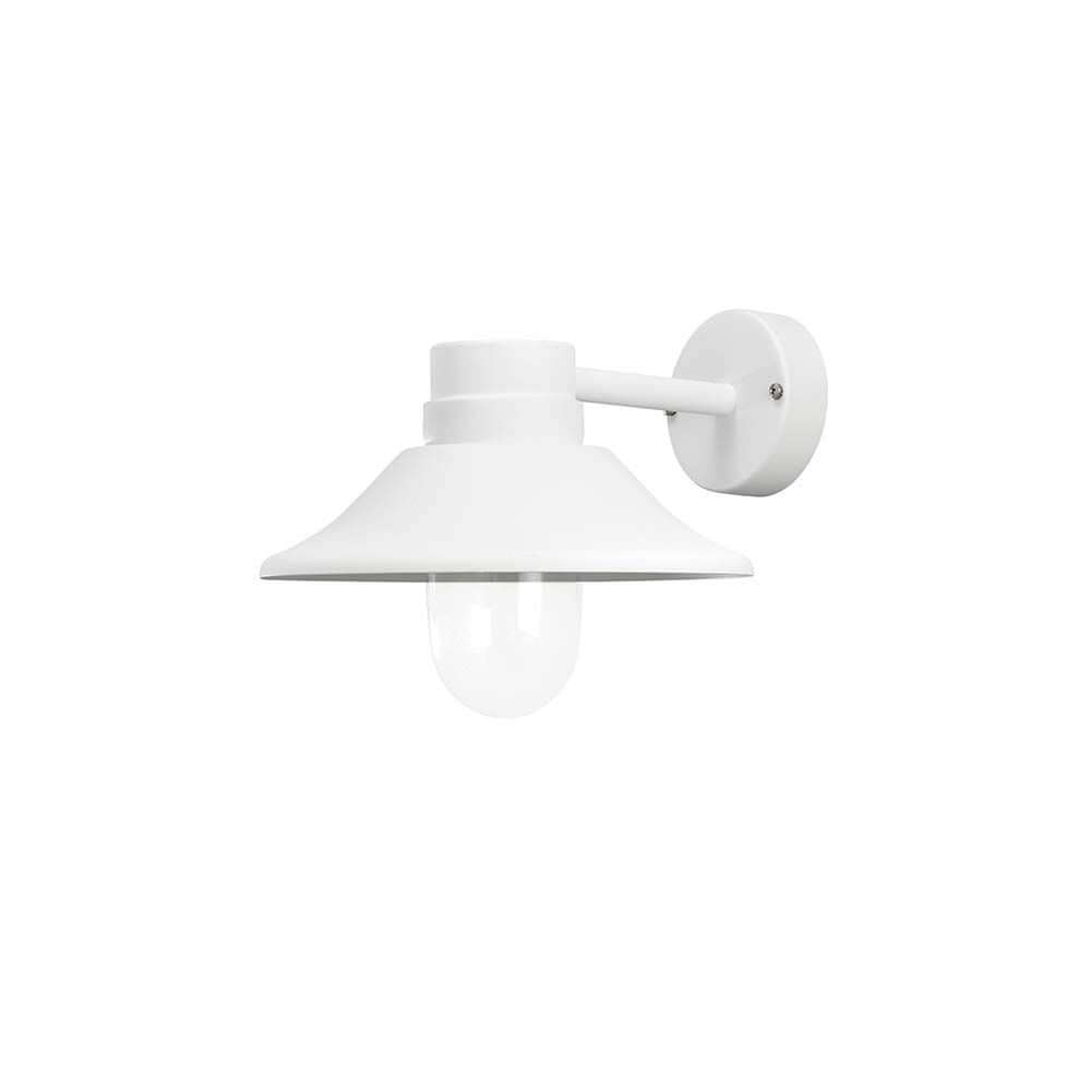 Vega LED Außen-Wandleuchte Weiß, klares Glas mit modernem Design und hochwertigem Material.