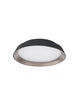 Vela LED Deckenleuchte Ø 45cm 3000K in modernem, klarem Design mit elegantem Schwarz und Kaffeebraun.