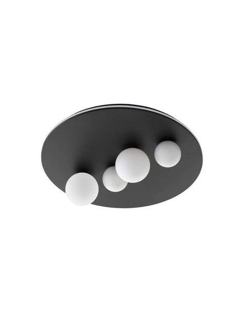 Velna LED-plafondlamp 4-flame Ø 62,2 cm 3000k zwart