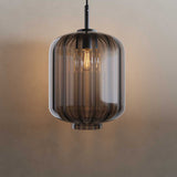 s.luce Velo sospensione in vetro 150cm nero