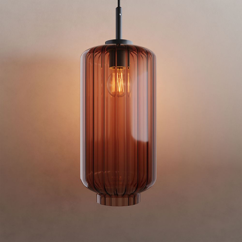 s.luce Velo Galerie Suspension en verre 500cm noir