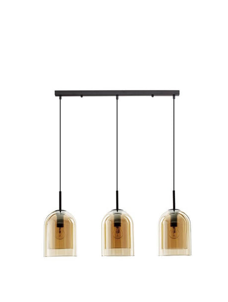 Velor pendant lamp bar 70cm E27 3-flame