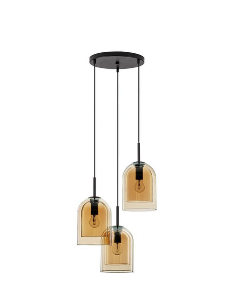Velour Pendant Lamp E27 3-FLAME Ø 30CM