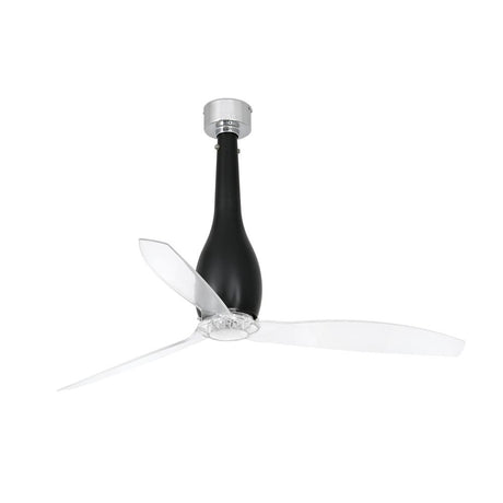 Ventilator ETERFAN Schwarz, Transparent mit drei klaren Blättern und modernem Design.