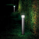 Venus LED-Pollerleuchte 80cm Anthrazit in einem Gartenweg bei Nacht