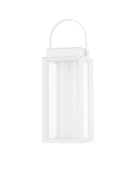 Verhal LED Außenstehleuchte 3000K Solar IP54 in modernem, elegantem Design in Weiß für Außenbereiche.