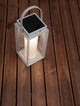 Verhal LED Außenstehleuchte 3000K Solar IP54 auf Holzoberfläche, stilvolles Design für Outdoor-Nutzung.