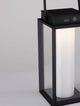 Verhal LED Außenstehleuchte 3000K Solar IP54 in edlem schwarzen Design mit Glas und robustem Aluminium.