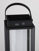 Verhal LED Außenstehleuchte 3000K Solar IP54 in schwarzem Aluminium und Glas für Außenbereich