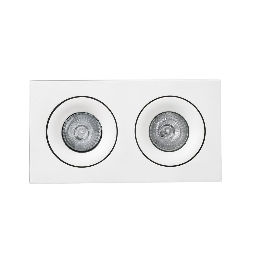Lampe en retrait réglable Argón-2 blanc 2-flammes