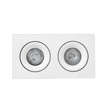 Lampe en retrait réglable Argón-2 blanc 2-flammes