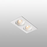 Lampe en retrait réglable Argón-2 blanc 2-flammes