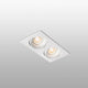 Verstellbare Einbauleuchte ARGÓN-2 2-flammig Weiß in modernem Design mit zwei Lichtquellen.