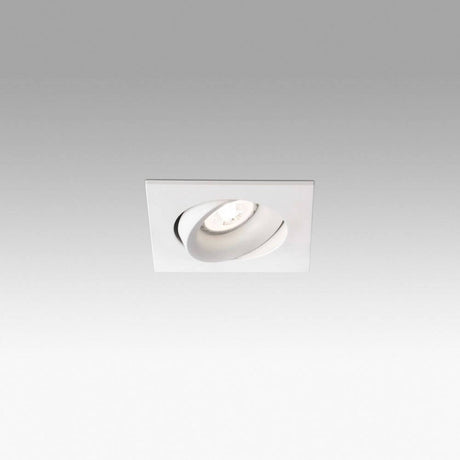 Verstellbare Einbauleuchte ARGÓN GU10 Weiß in weißem Design mit runder Lichtquelle.