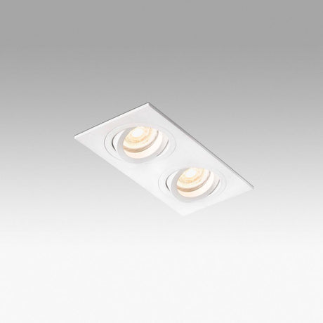 Verstellbare Einbauleuchte RADÓN-2 2-flammig Weiß in modernem Design, ideal für die Raumbeleuchtung.