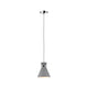 Verve Pendelleuchte IP44 max 20W E27 Grau Chrom Beton, moderne Betonlampe mit Chromdetails für stilvolle Beleuchtung.
