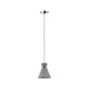 Verve Pendelleuchte IP44 max 20W E27 Grau Chrom Beton mit trendigem Design und Spritzwasserschutz.