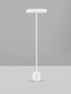 Vetro LED Stehlampe H 136cm Ø 40cm 3000K in modernem, minimalistischem Design auf grauem Hintergrund.