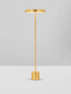 Vetro LED Stehlampe H 136cm Ø 40cm 3000K, elegante goldene Stehlampe mit moderner, minimalistischer Form.